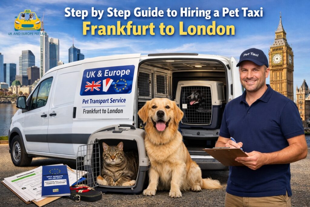 pet taxi Frankfurt to London