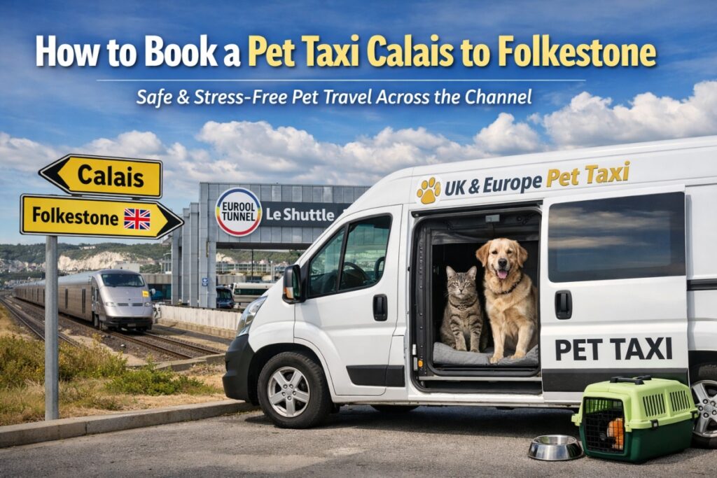 pet taxi Calais to Folkestone