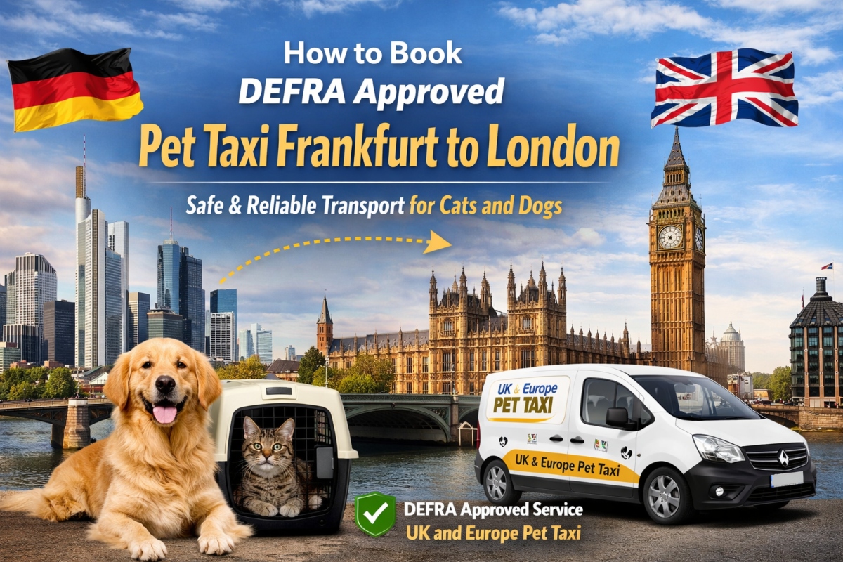 pet taxi Frankfurt to London