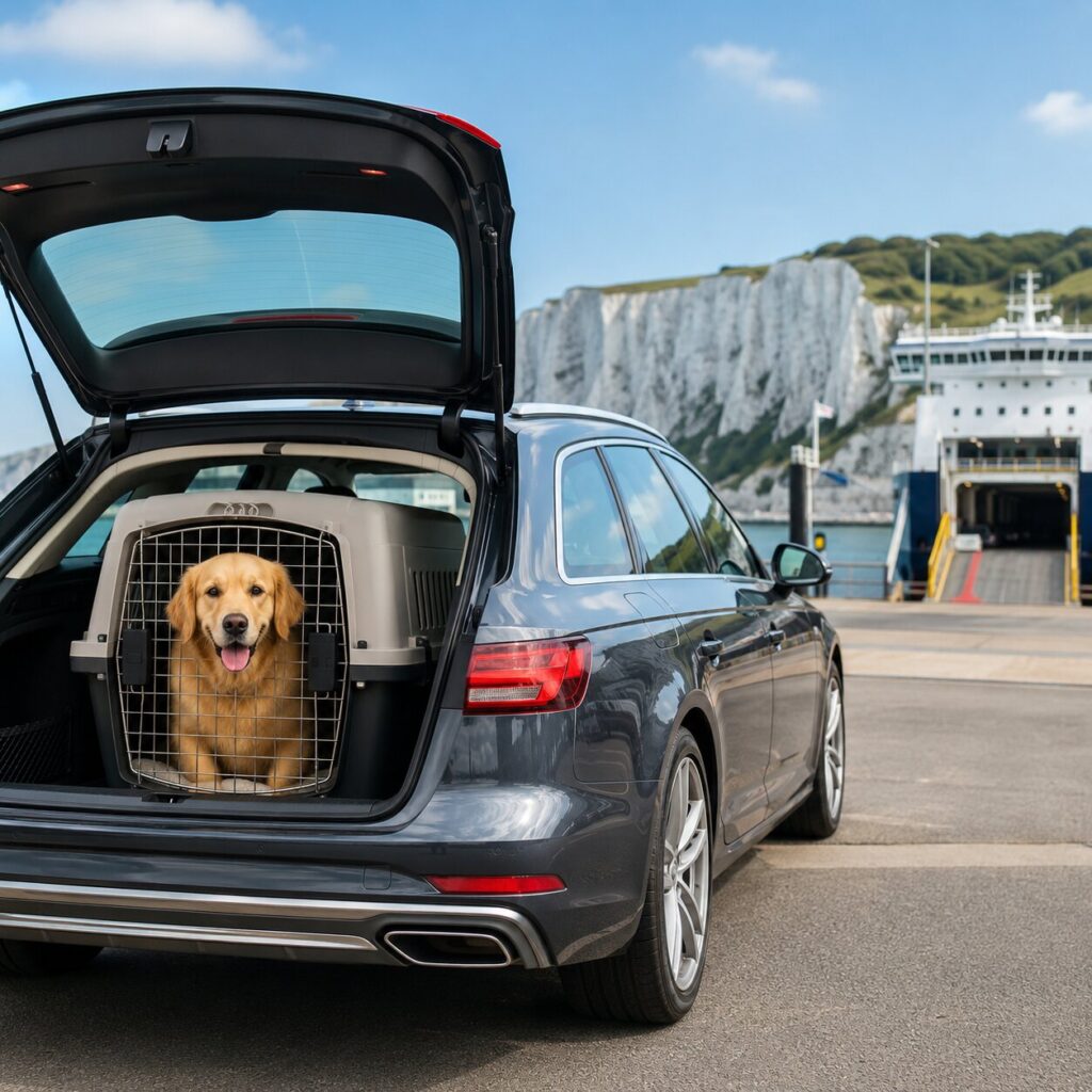 Book easy pet taxi Audi to folkestone today