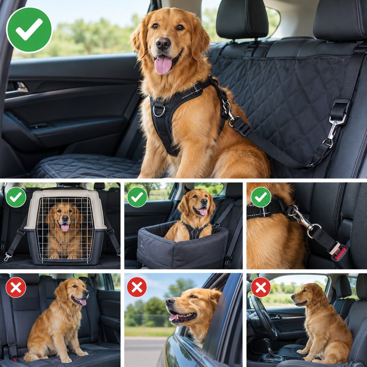 how to safely transport a dog in a car